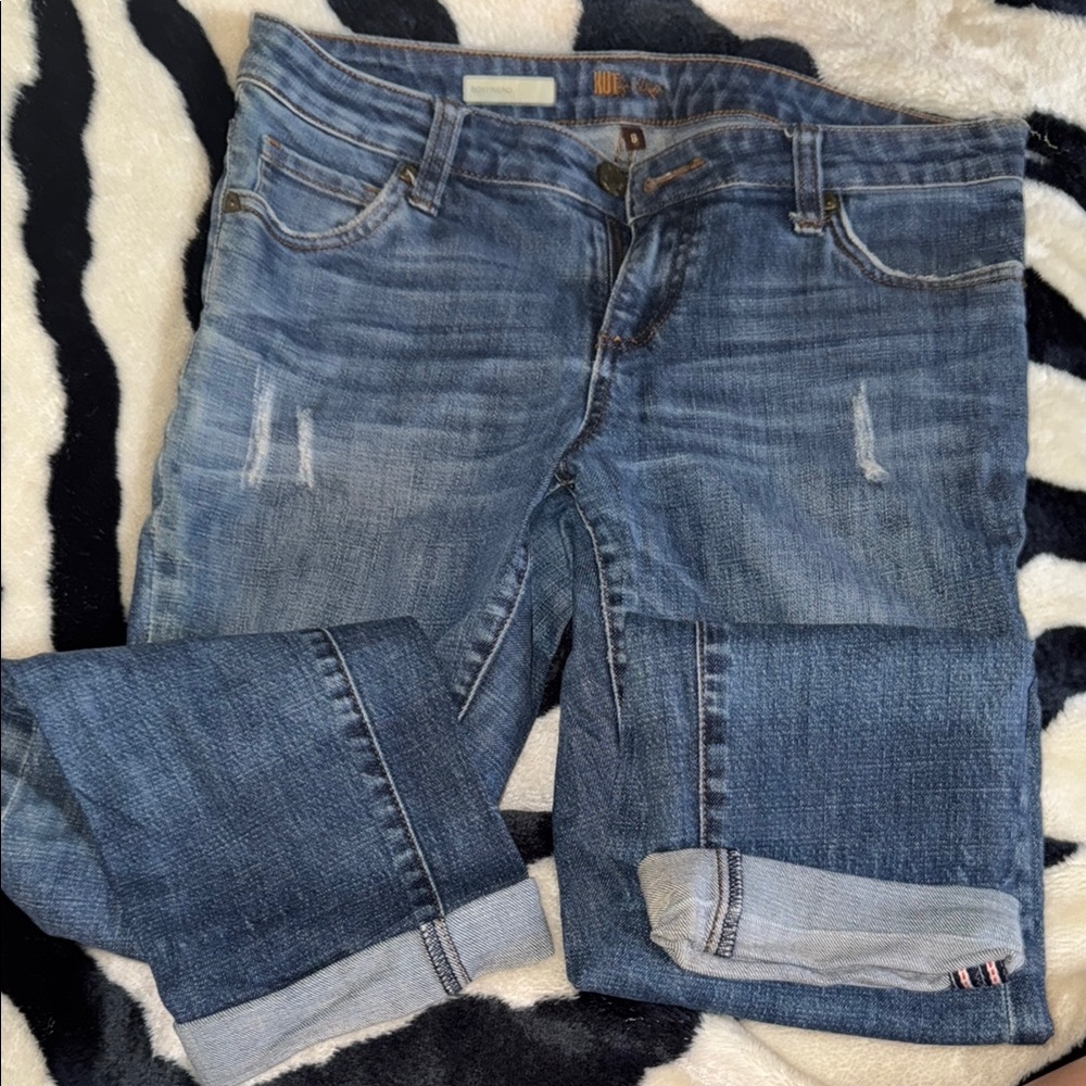 KUT from the Kloth Boyfriend Blue Denim Jeans